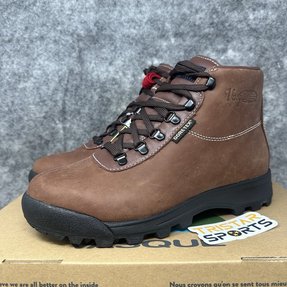 Vasque Sundowner GTX Hiking Boots Mens Size 9 Wide Red Oak Gore-Tex Leather